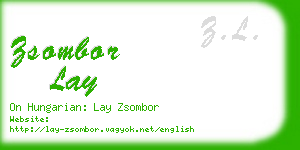 zsombor lay business card